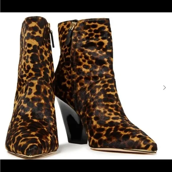 Tory Burch leopard print calf hair ankle boots - Picture 11 of 13